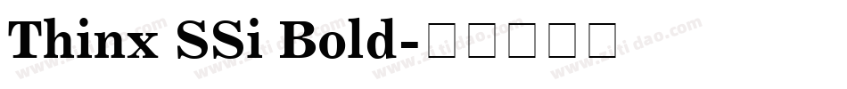 Thinx SSi Bold字体转换